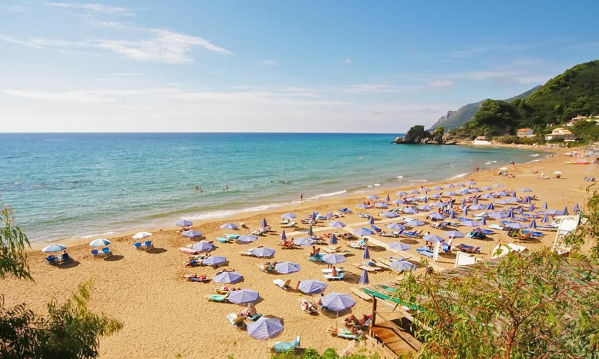 Aurora Apartment Corfu Pelekas Esterno foto